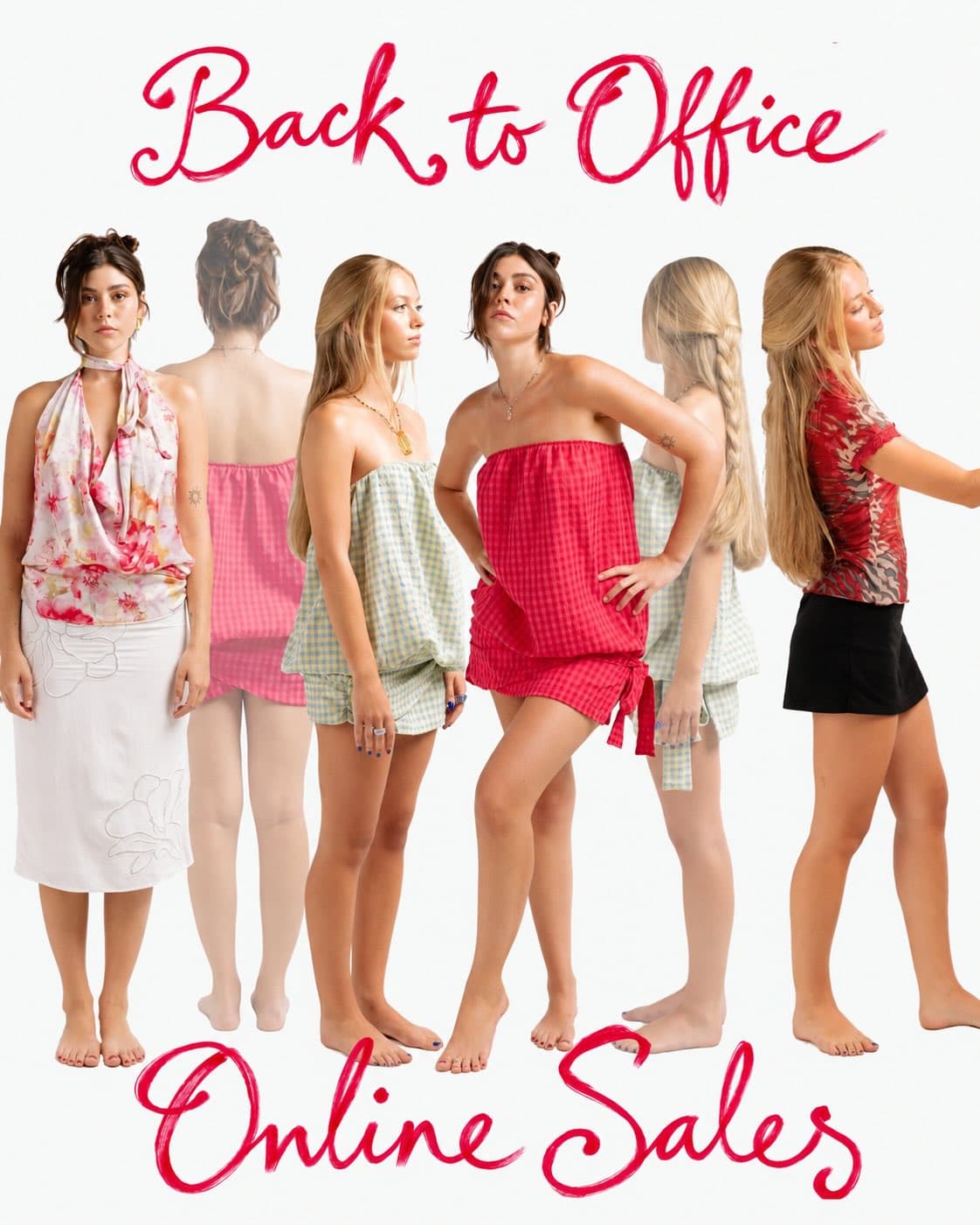 CANDELA social post: 'Back to Office Online Sales' with models in the collection