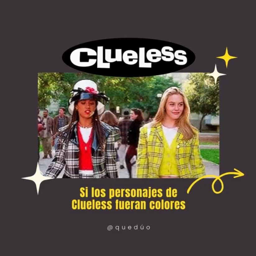quedúo social graphic promoting the film Clueless